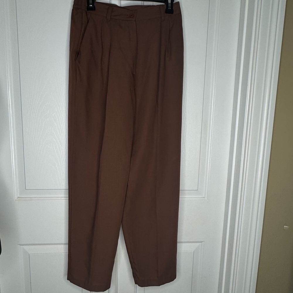 NWT - Women’s Vintage SAG CHARBOR® Petite Brown Pants, Size 12